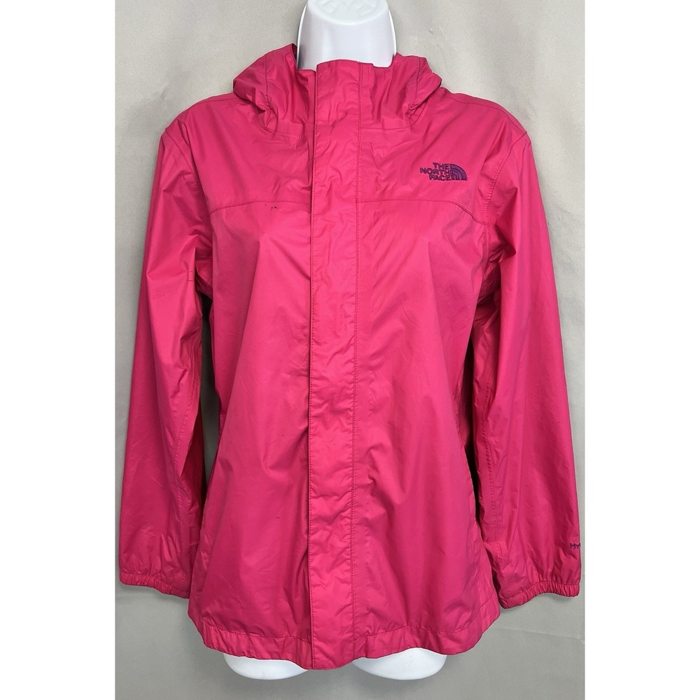The North Face Hyvent Hot Pink‎ Girl's Windbreaker Rain Jacket Coat Size XL (18)